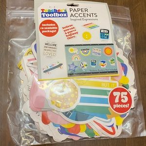 New in package 75 piece Teacher Bulletin Board pack